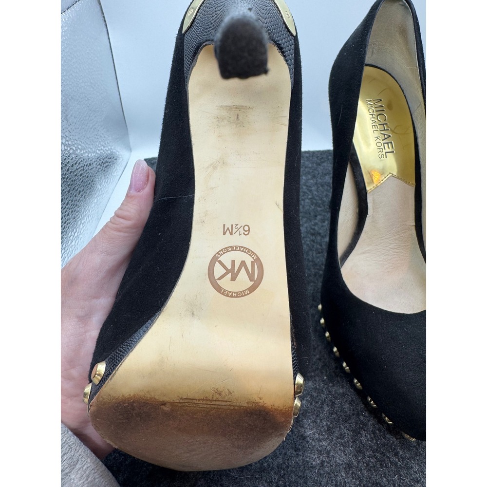 Michael Kors Ailee Studded Suede Platform Pumps size 6.5 - Picture 10 of 15